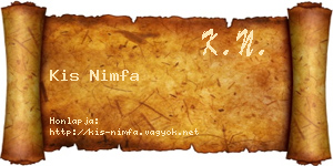Kis Nimfa névjegykártya